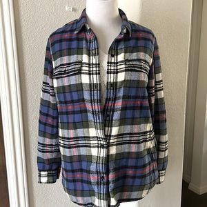 Madewell Womens Plaid Flannel Jacket Lumberjane Oversized Warm Small Top Cotton